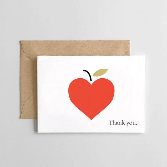 Teacher Appreciation - Thank You Apple Heart