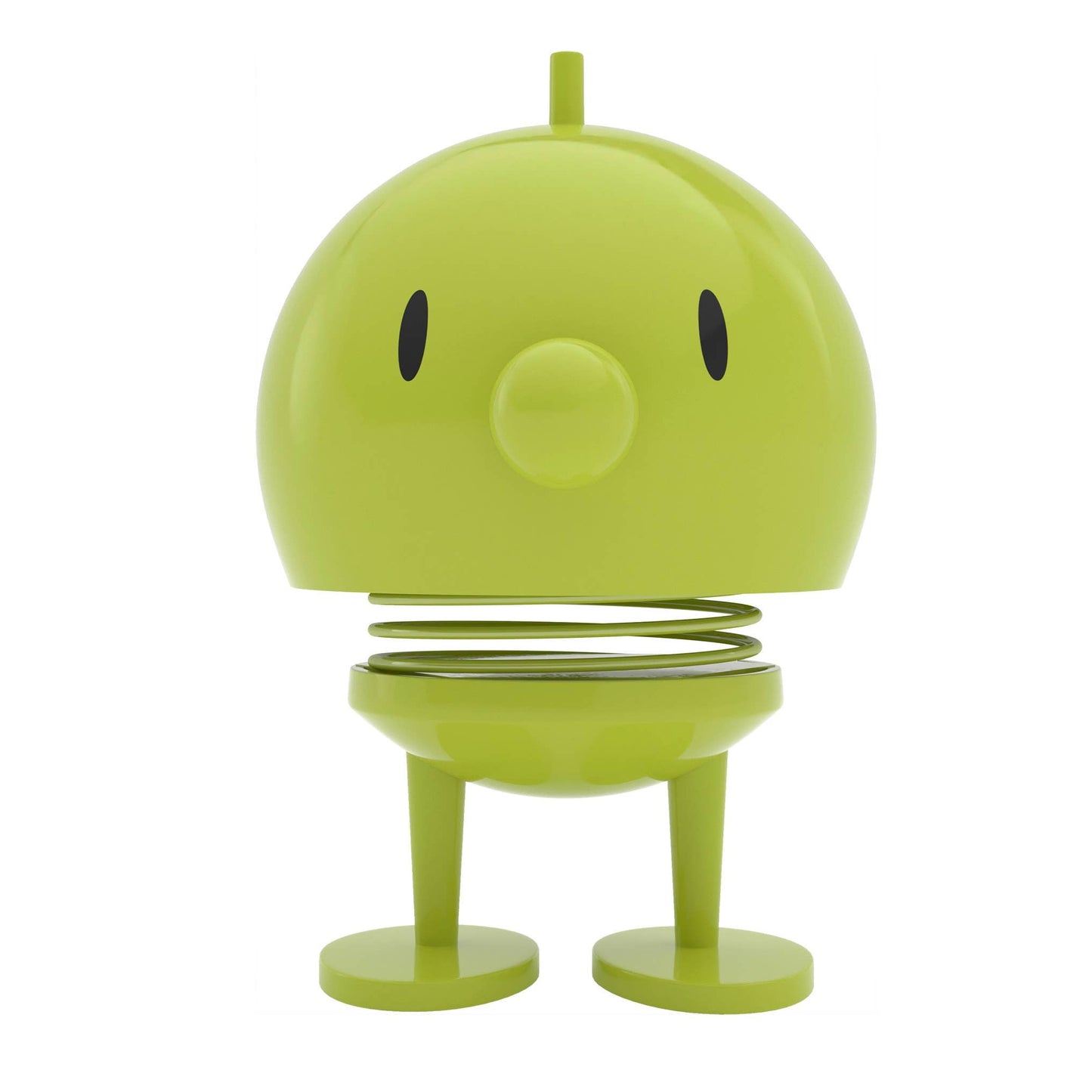 Green robot toy on a white background