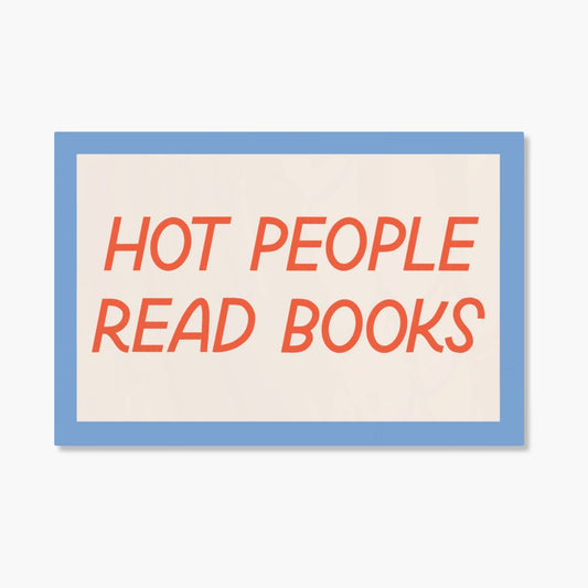 hot people read books sticker