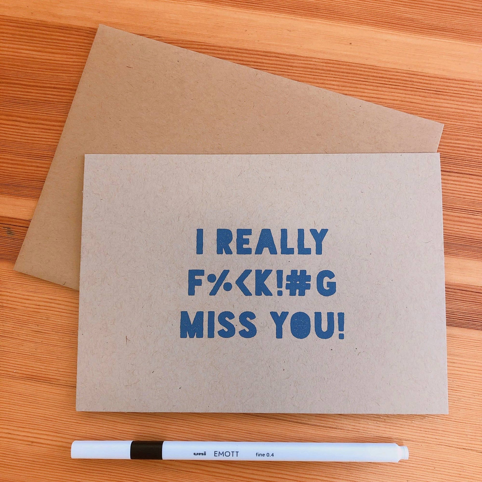 i really effing miss you greeting card