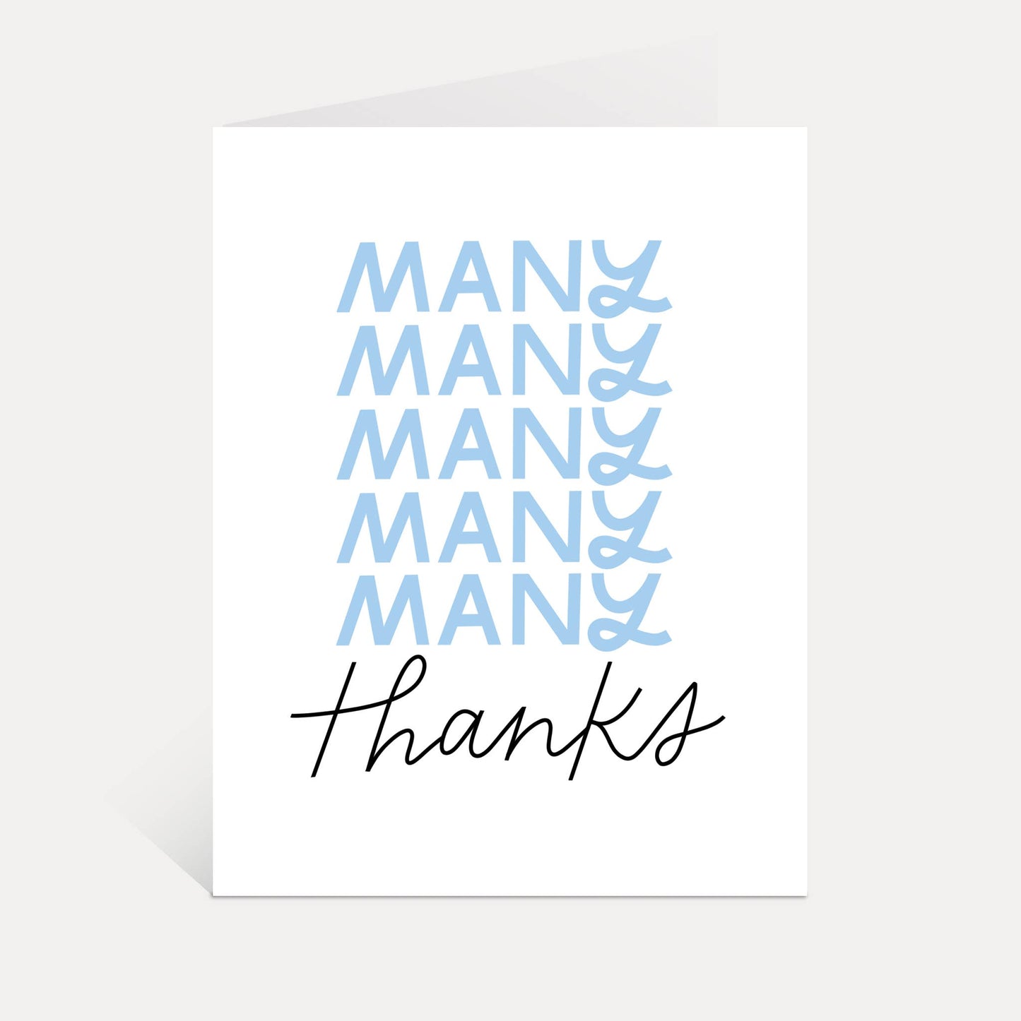 many many many thanks greeting card