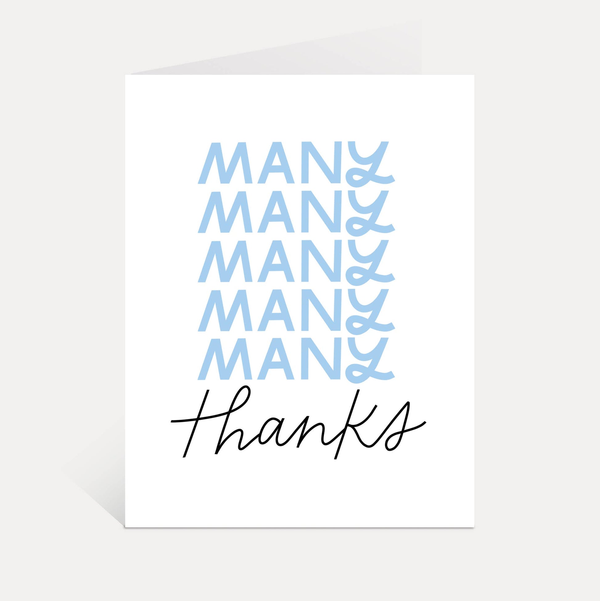 many many many thanks greeting card