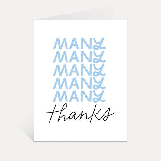 many many many thanks greeting card