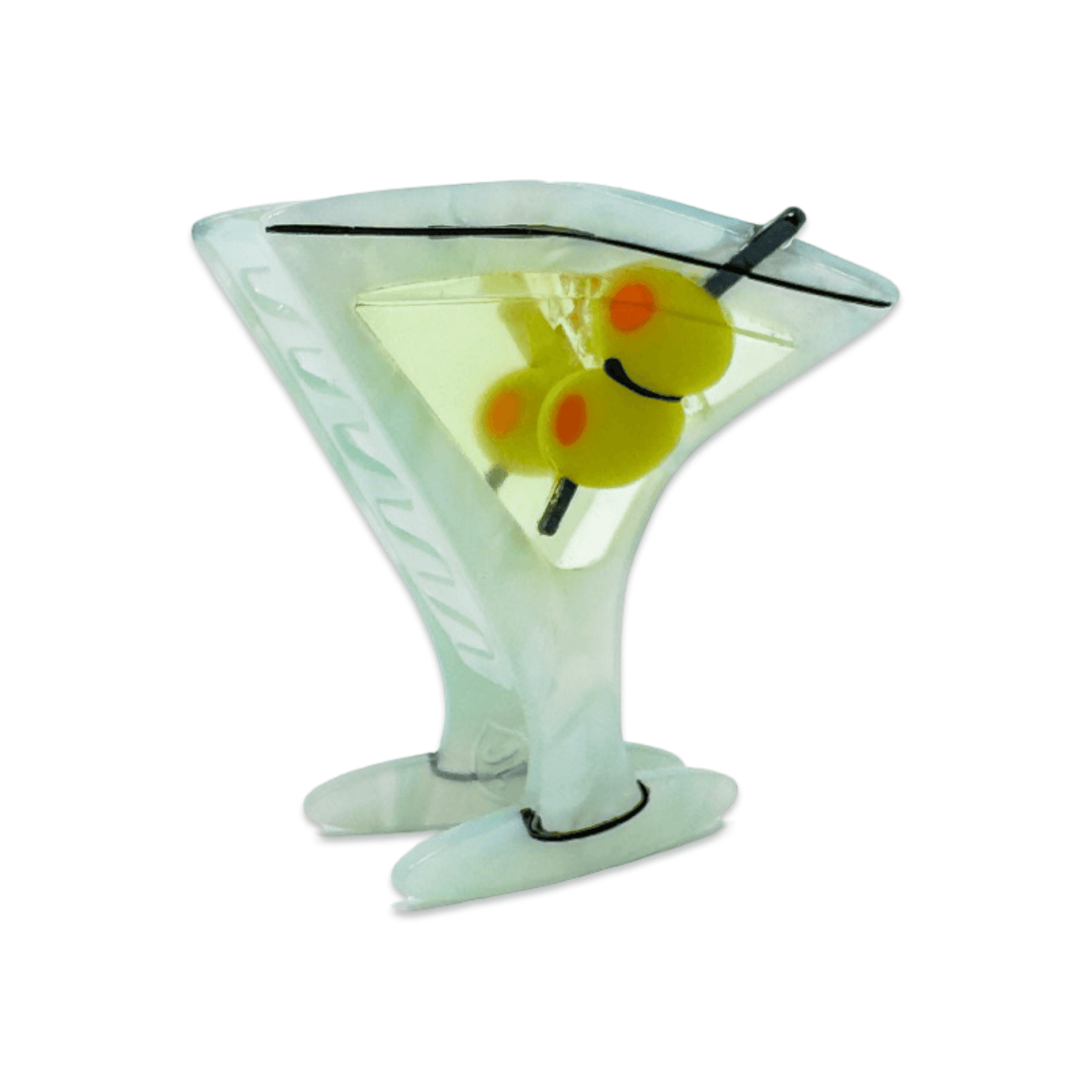martini hair clip