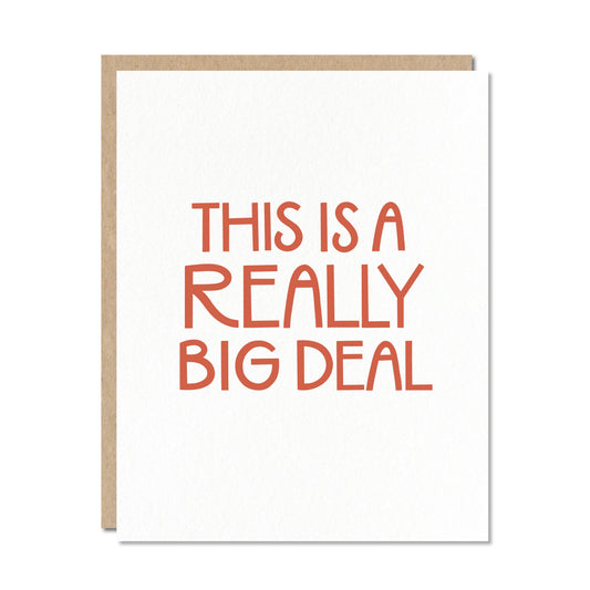 Framed poster with text 'THIS IS A REALLY BIG DEAL' on a white background