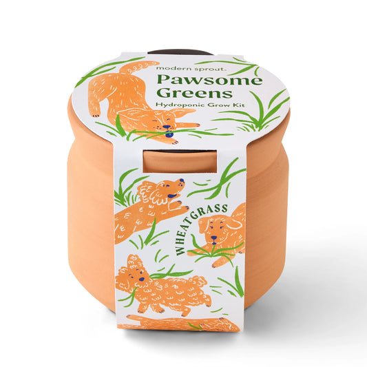 Modern Sprout | Tiny Terracotta Pawsome Greens Grow Kit