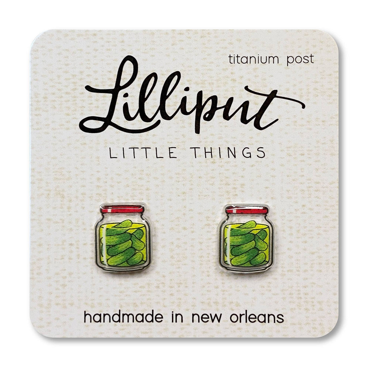 pickle jar earrings