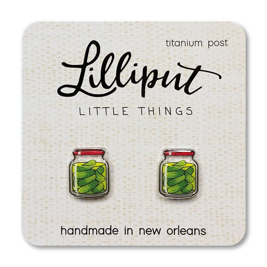 pickle jar earrings