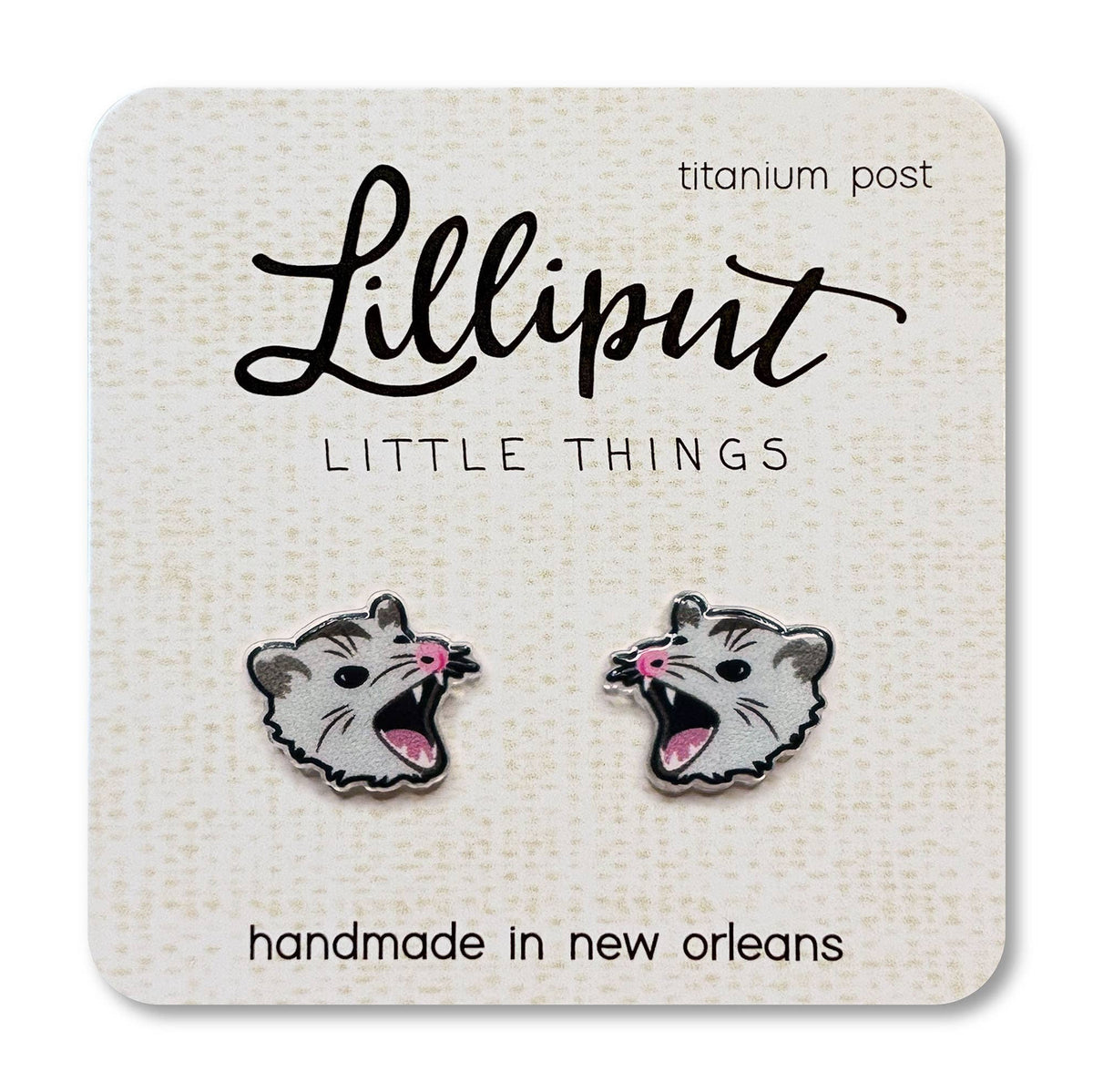 possum earrings