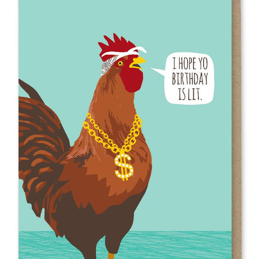 rooster birthday card