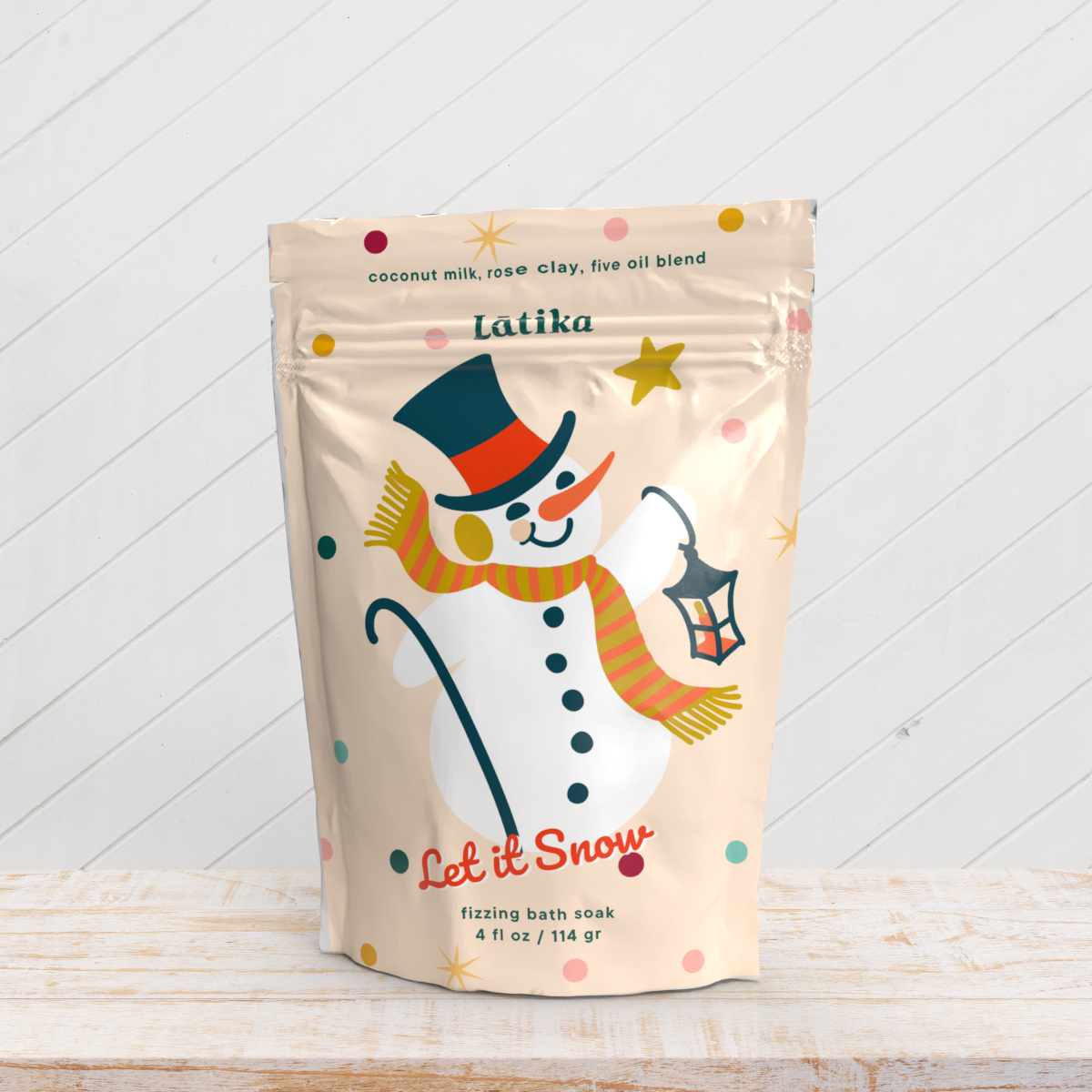 snowman bath salt soak latika