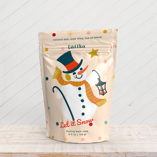 snowman bath salt soak latika