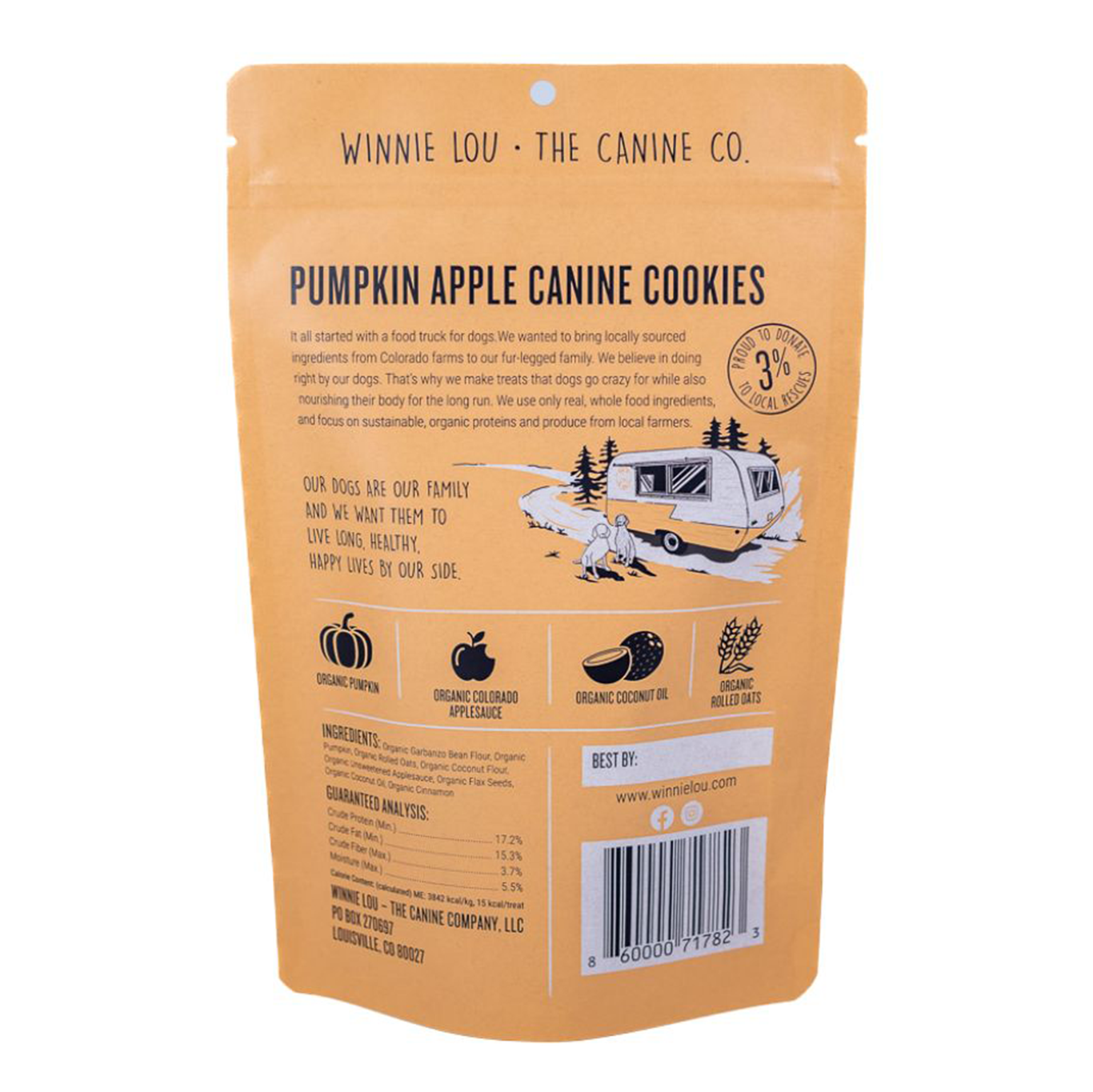Winnie Lou Pumpkin Apple Canine Cookies